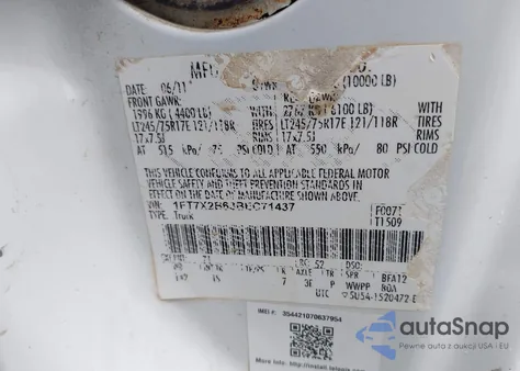 2011 Ford F-250 Xl from USA, damaged, VIN 1FT7X2B63BEC71437